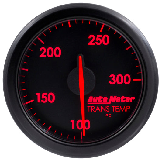 Autometer Airdrive 2-1/6in Trans Temperature Gauge 100-300 Degrees F Black Universal | 9157-T