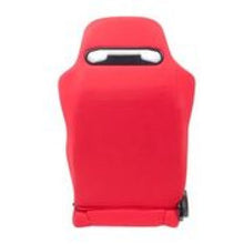 NRG Sport Seats | Pair Type-R Cloth w/NRG Logo - Red w/Red Stitch