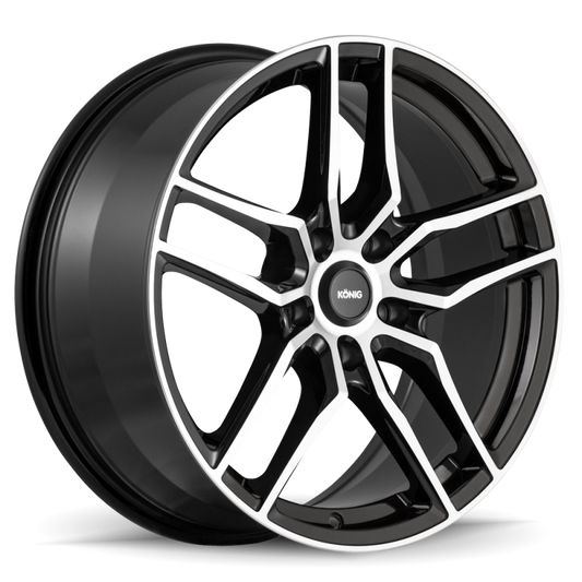 Konig Intention 17x8 5x114.3 ET45 Gloss Black / Machine Face