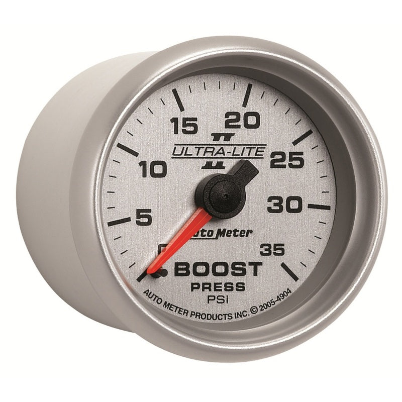 Autometer UL II Boost Gauge 2-1/16in Mechanical Pressure Ultra-Lite Gauge 35PSI Universal | 4904