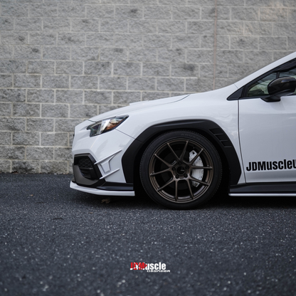 JDMuscle 22-24 WRX Canards V2 - Paint Matched / Gloss Black / ABS