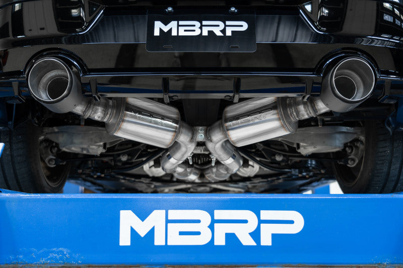 MBRP 23-24 Nissan Z 3.0L Armor Pro T304 Stainless Steel 3in Cat-Back Dual Rear Exit w/ 5in OD CF Tip | S44083CF