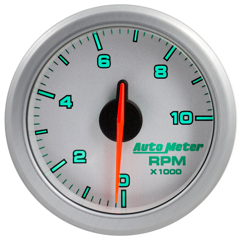 Autometer Airdrive 2-1/6in Tachometer Gauge 0-10K RMP Silver Universal | 9197-UL