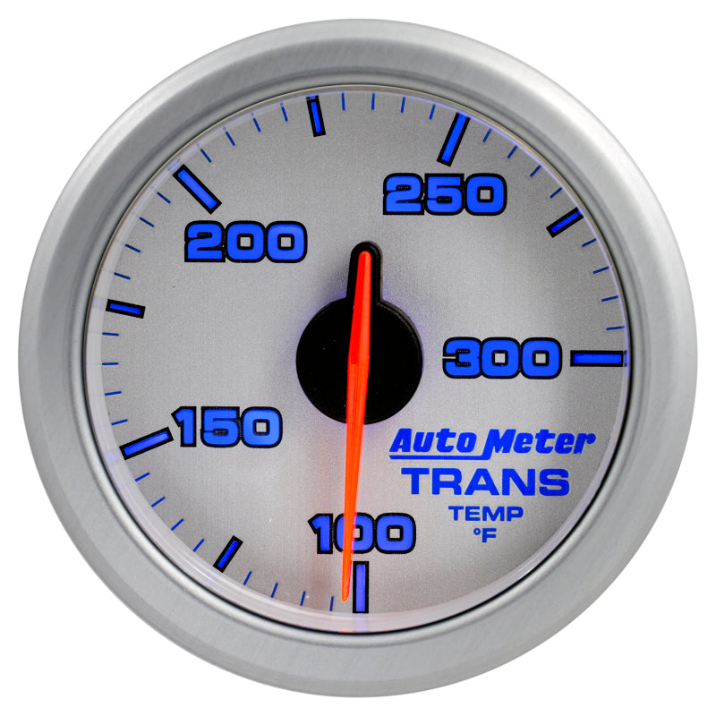 Autometer Airdrive 2-1/6in Trans Temperature Gauge 100-300 Degrees F Silver Universal | 9157-UL