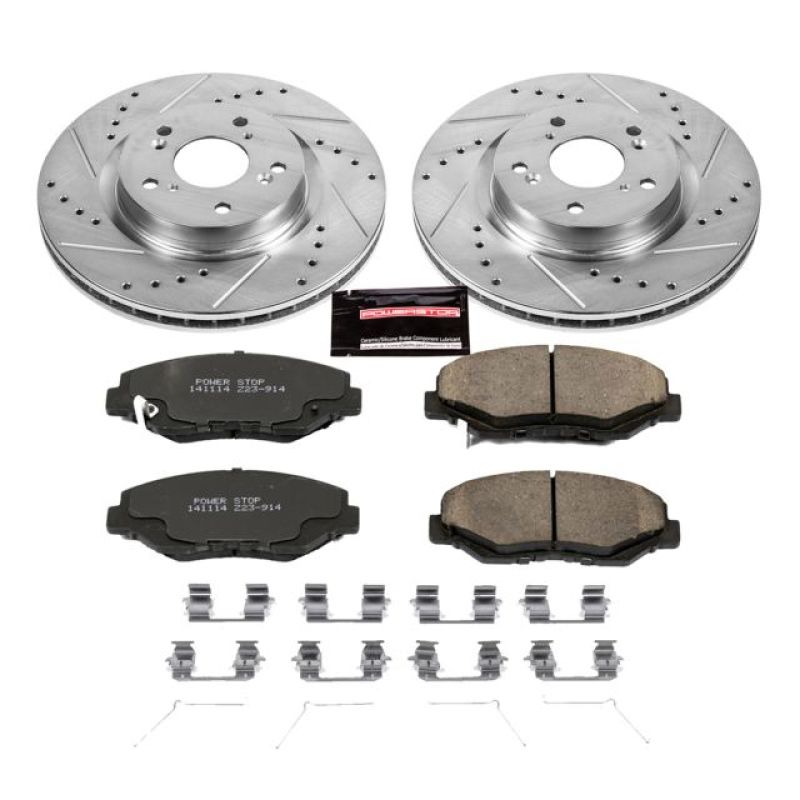 Power Stop Front Z23 Evolution Sport Brake Kit Honda CR-V 2012-2016 | K6488