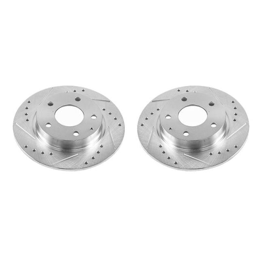 Power Stop Rear Evolution Drilled & Slotted Rotors Pair Mazda Mazdaspeed 3 2014-21 / CX-3 2019-21 | JBR1594XPR