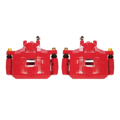 Power Stop Front Red Calipers w/Brackets Pair Mitsubishi Lancer 2008-2017 | S5032C