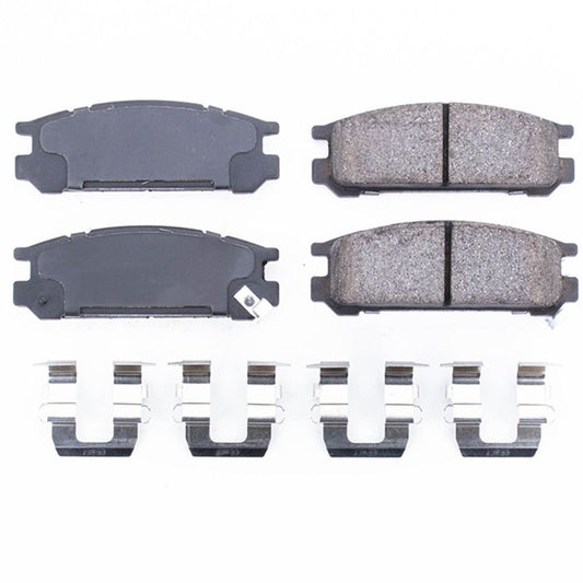 Power Stop 93-96 Subaru Impreza Rear Z17 Evolution Ceramic Brake Pads w/Hardware | 17-471