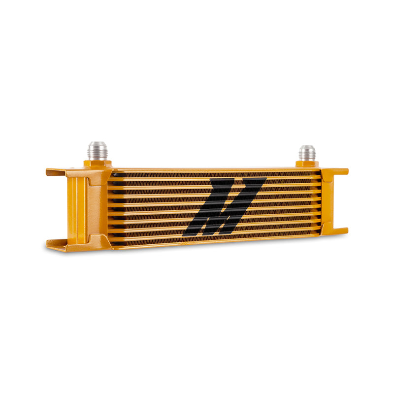 Mishimoto -8AN 10 Row Oil Cooler Gold Universal | MMOC-10-8GD