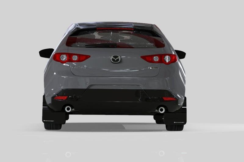 Rally Armor 19-22 Mazdaspeed3 Hatchback UR Red Mud Flap w/ White Logo | MF61-UR-RD/WH