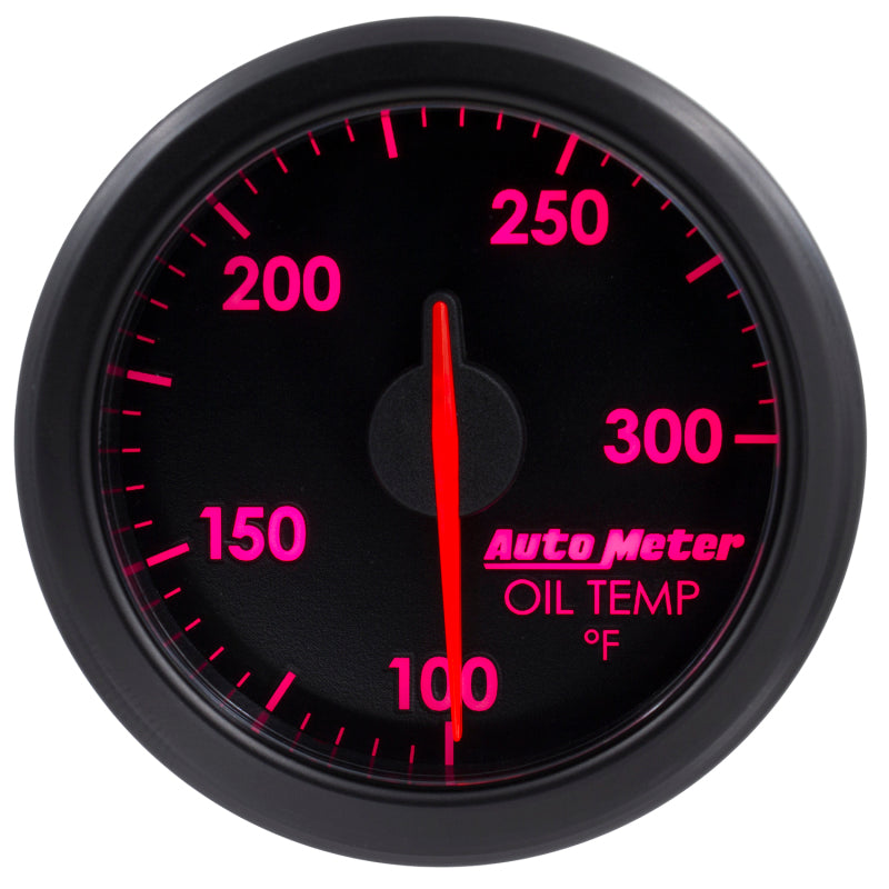 Autometer Airdrive 2-1/6in Oil Temp Gauge 100-300 Degrees F Black Universal | 9140-T