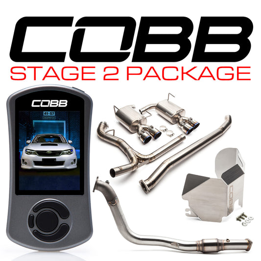 Cobb 11-14 Subaru WRX Sedan MT Stage 2 Power Package Titanium | 615X92TI