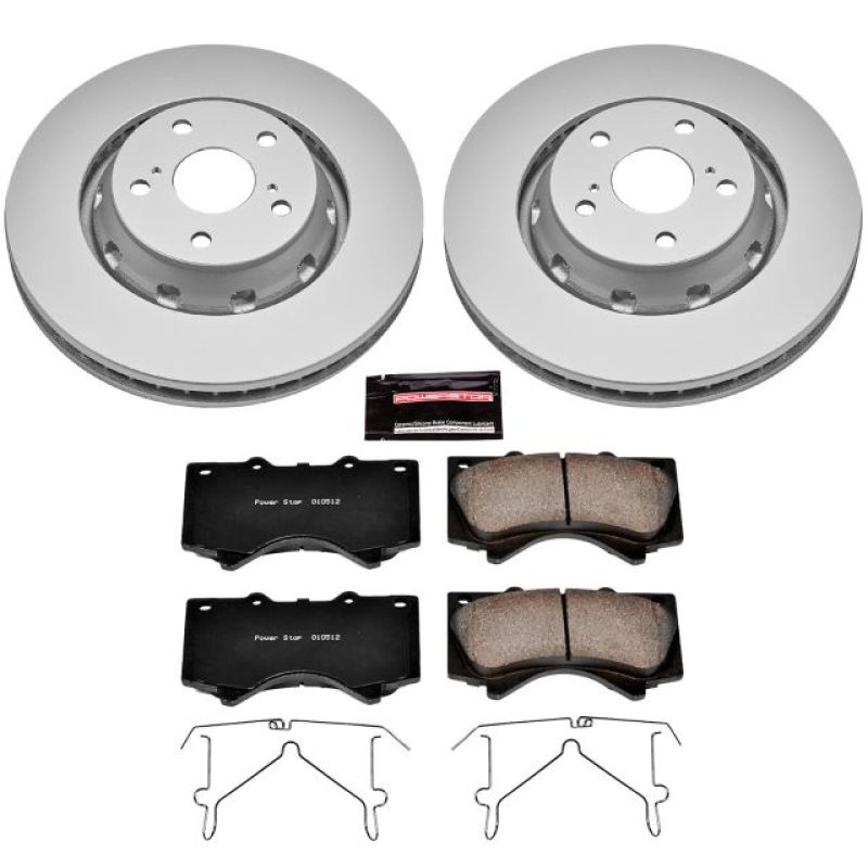 Power Stop Front Z17 Evolution Geomet Coated Brake Kit Lexus LX570 2016-21 / Toyota Land Cruiser 2016-21 / Sequoia 2008-21 / Tundra 2007-21 | CRK2952