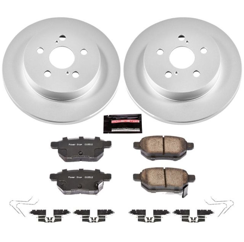 Power Stop Rear Z17 Evolution Geomet Coated Brake Kit Lexus CT200h 2011-2017 / Toyota Prius 2010-21 / Prius Plug-In 2012-2015 / Prius Prime 2017 | CRK5503