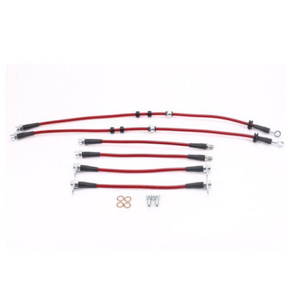 Power Stop Front & Rear SS Braided Brake Hose Line Kit Mitsubishi Lancer 2009-2015 | BH00081