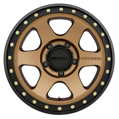 Method MR310 Con6 17x8.5 0mm Offset 5x150 110.5mm CB Method Bronze/Black Street Loc Wheel