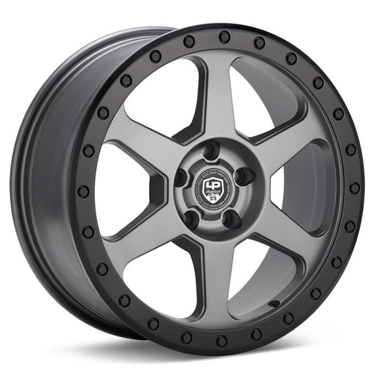 LP Aventure LP3 Wheel 17x8 +38 5x100 Grey w/ Black Ring Universal | LP3L178510038GBR