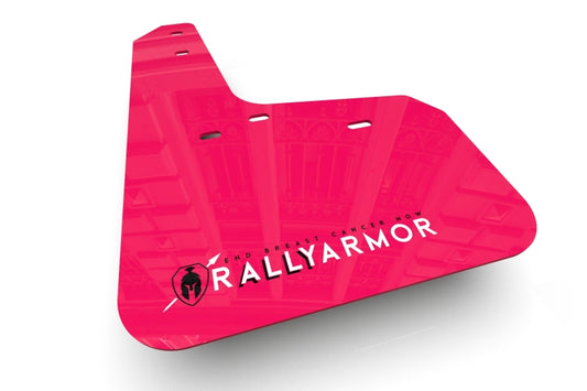 Rally Armor 2010-14 Outback Pink Mud Flap BCE White Logo | MF16-BC20-PK/WH