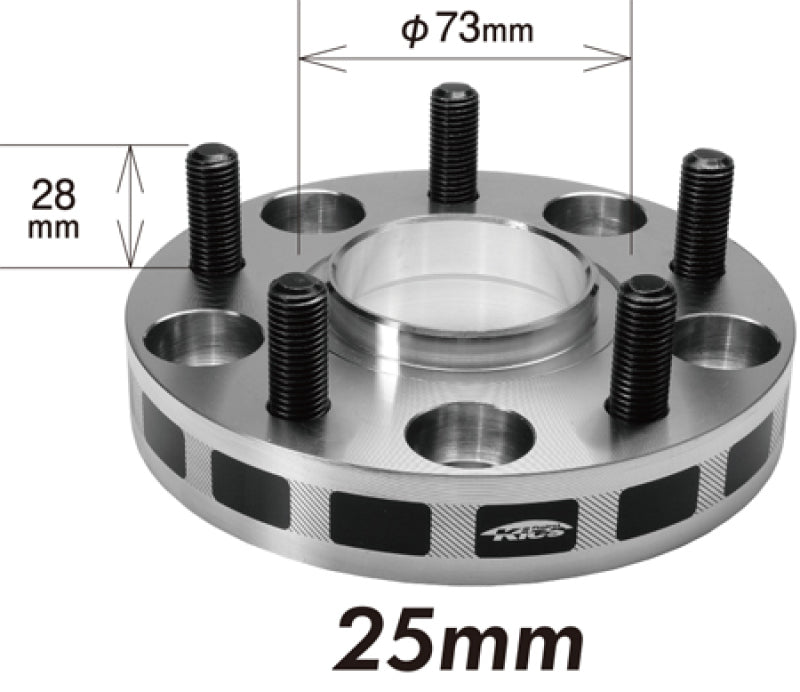 Project Kics 25mm Thick 12x1.25 66mm Hub 5-114.3 Wide Tread Spacers | W5125W366