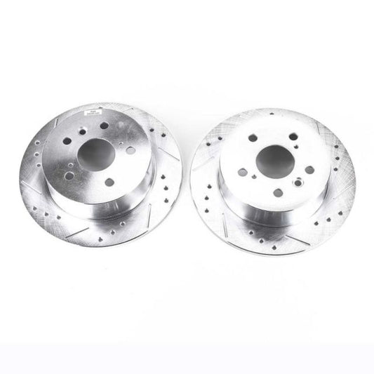 Power Stop Rear Evolution Drilled & Slotted Rotors Pair Lexus ES350 2007-2012 / Toyota Camry 2007-2011 / Avalon 2008-2012 | JBR1145XPR