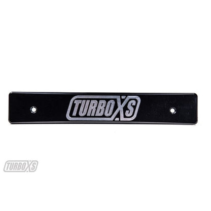 Turbo XS 15-17 WRX/STi Billet Aluminum License Plate Delete Black Machined TurboXS Logo | WS15-LPD-BLK-TXS