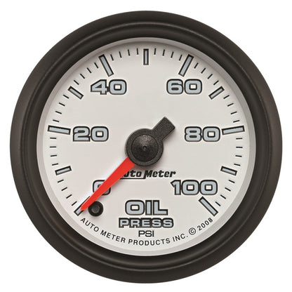 Autometer Pro-Cycle Gauge Oil Pressure 2 1/16in 100psi Digital Stepper Motor White Universal | 19552