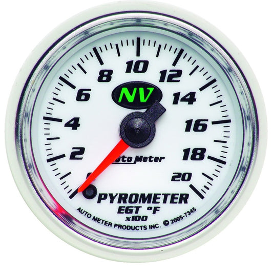 Autometer NV 52mm 0-2000 Deg F Digital Stepper Motor Pyrometer Gauge Universal | 7345