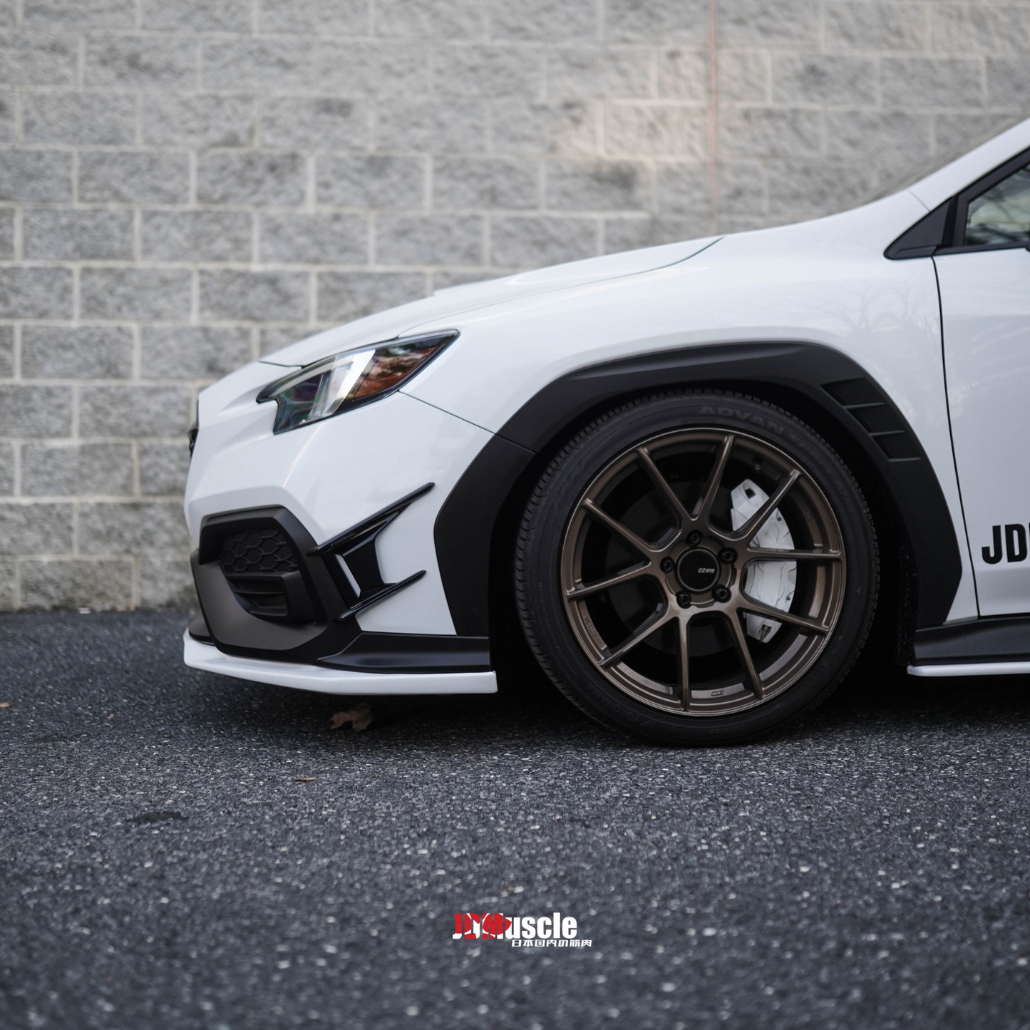 JDMuscle 22-24 WRX Canards V2 - Paint Matched / Gloss Black / ABS