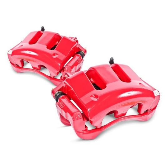 Power Stop Front Red Calipers w/Brackets Pair Infiniti FX35 2006-2012 / FX37 2013 / FX45 2006-2008 / QX70 2014 | S3310