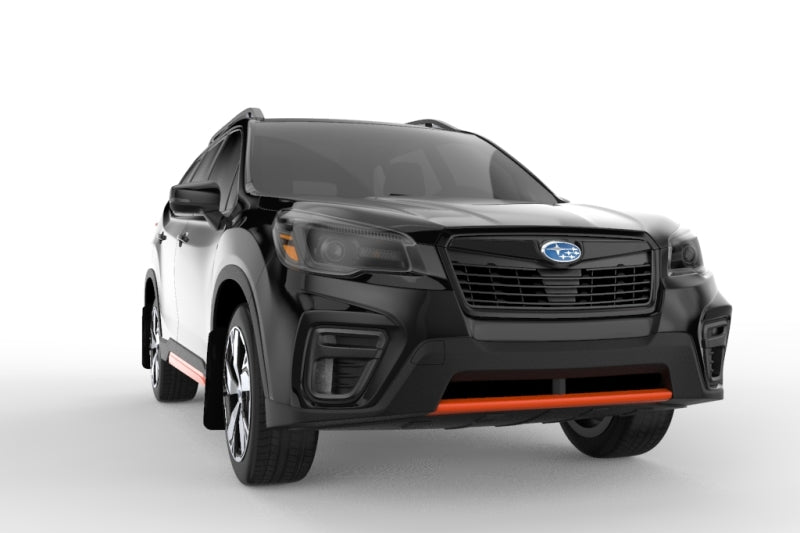 Rally Armor UR Black Mud Flap w/ Orange Logo Subaru Forester 2019-21 | MF52-UR-BLK/OR