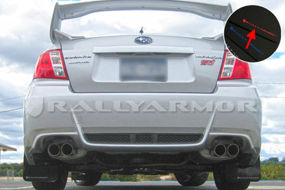 Rally Armor UR Black Mud Flap w/ Red Logo Subaru WRX 2011-2014 / STI 2011-2014 | MF19-UR-BLK/RD