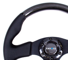 NRG Carbon Fiber Steering Wheel | 315mm Leather Trim w/Black Stitching