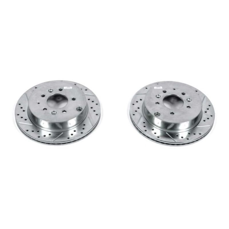 Power Stop Rear Evolution Drilled & Slotted Rotors Pair Mazda CX-7 2007-2012 | JBR1397XPR