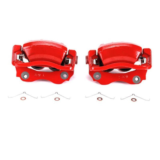 Power Stop Front Red Calipers w/ Brackets Pair Lexus IS300 2001-2005 | S2778