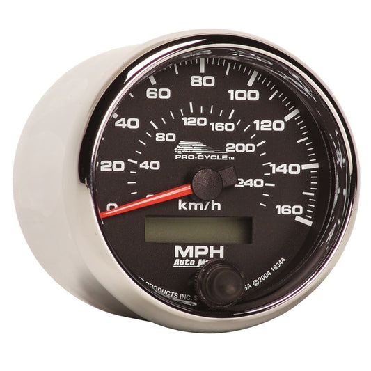 Autometer Pro-Cycle Gauge Speedo 2 5/8in 160 Mph/260Kmh Electric Black Universal | 19344