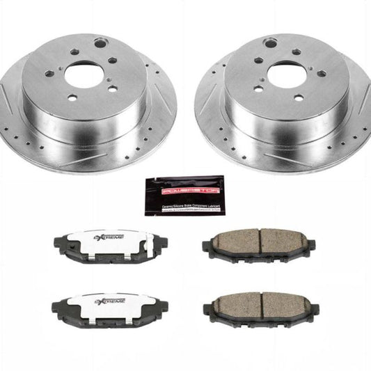 Power Stop 16-18 Subaru Crosstrek Rear Z26 Street Warrior Brake Kit | K6107-26