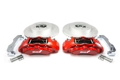 Alcon Front Brake Upgrade Kit w/ 17in+ Wheels 352x30mm Rotors 6-Piston Red Calipers Toyota Tacoma 2016+ |BKF1551G58