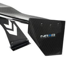 NRG Carbon Fiber Spoiler - Universal | 69in. w/ Diamond Weave/NRG Logo Stand Cut Out/Lrg Side Plate