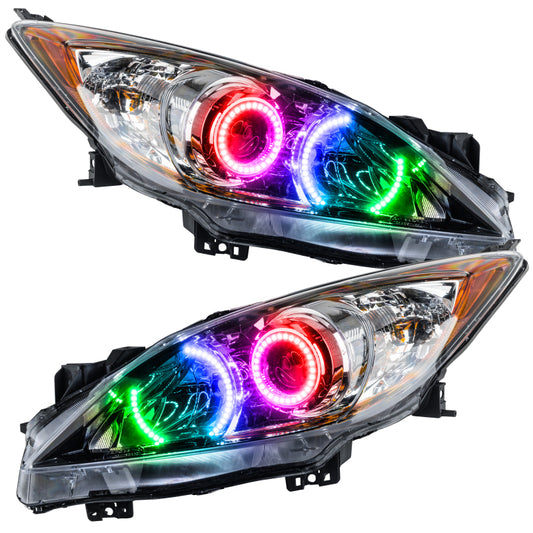 Oracle Pre-Assembled Headlights SMD Halogen ColorSHIFT w/ Simple Controller Mazda Mazdaspeed 3 2010-2013 | orl7100-504