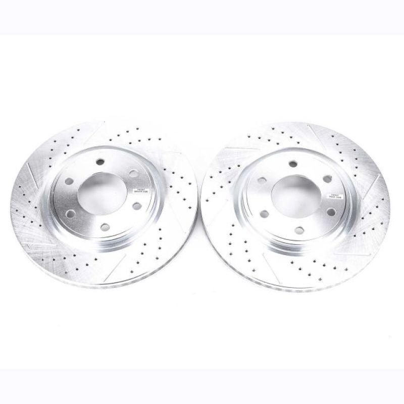 Power Stop Front Evolution Drilled & Slotted Rotors Pair Infiniti QX56 2008-2010 / Nissan Armada 2007-2018 / Titan 2008-21 | JBR1199XPR