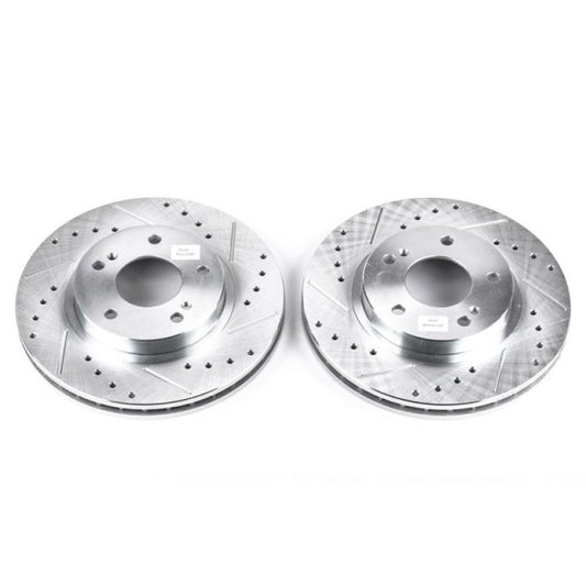 Power Stop Front Evolution Drilled & Slotted Rotors Pair Infiniti I30 2000-2001 / Maxima 1999-2001 | JBR918XPR