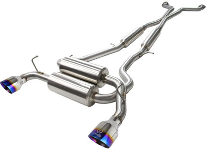 aFe Takeda 2-1/2in 304SS Cat-Back Exhaust w/ Blue Flame Tips Infiniti G37 2008-2013 / Q60 V6-3.7 2014-2015 | 49-36103-L