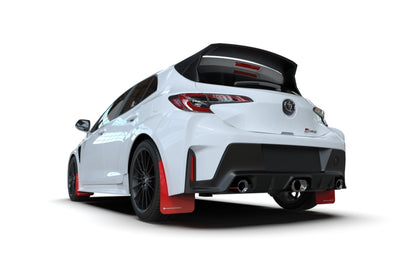 Rally Armor 2023 GR Corolla Red UR Mud Flap w/ White Logo | MF89-UR-RD-WH