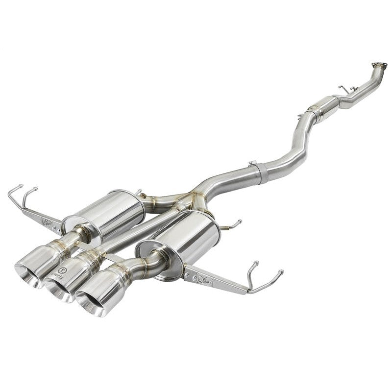 aFe Takeda 3in 304 SS Cat-Back Exhaust w/ Tri-Polished Tips Honda Civic Type R L4 2.0L 2017-2021 | 49-36623-P