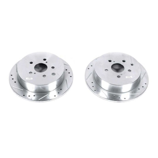 Power Stop Rear Evolution Drilled & Slotted Rotors Pair Lexus RX350 2010-2015 / RX450h 2010-2015 / Toyota Sienna 2011-2020 / Highlander 2014-2019 | JBR1389XPR