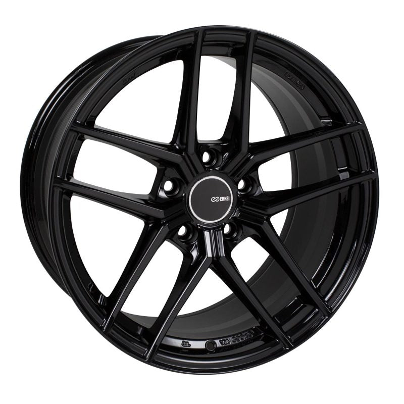 Enkei TY5 18x9.5 5x114.3 35mm Offset 72.6mm Bore Black Wheel