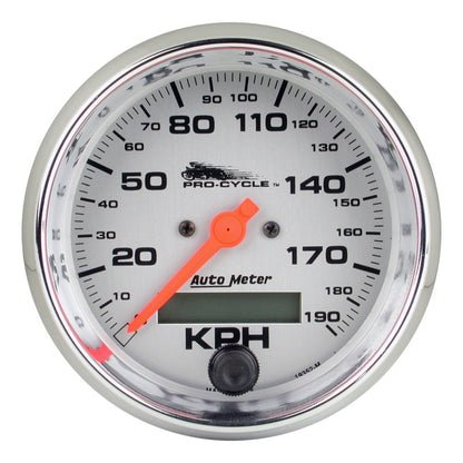 Autometer Pro-Cycle Gauge Speedometer 3 3/4in 120 Mph Electric Silver Universal | 19352