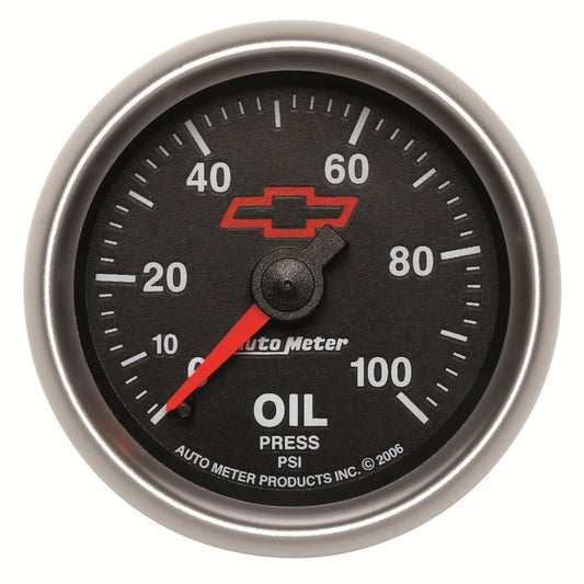 Autometer Sport-Comp II GM 52mm 0-100 PSI Mechanical Oil Pressure Gauge Universal | 3621-00406