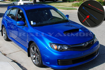 Rally Armor V2 UR Black Mud Flap w/ Blue Logo Subaru STI Hatchback 2008-2014 / WRX Hatchback 2011-2014 | MF15-UR-BLK/BL