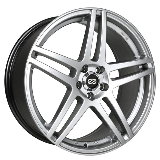 Enkei RSF5 17x7.5 40mm Offset 5x114.3 Bolt Pattern 72.6mm Bore Dia Hyper Silver Wheel